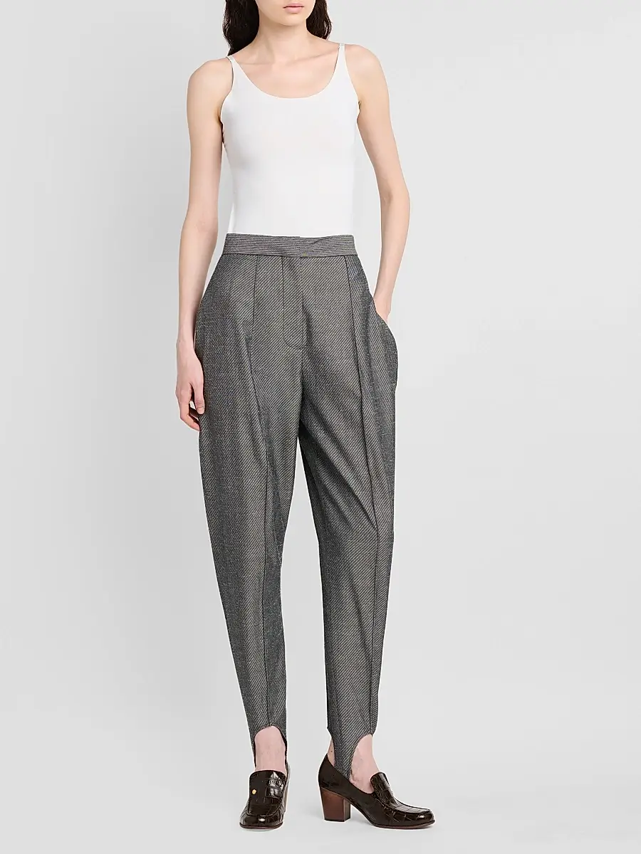 Stella McCartney Women's Twill Stirrup Pants | Thumbnail 2