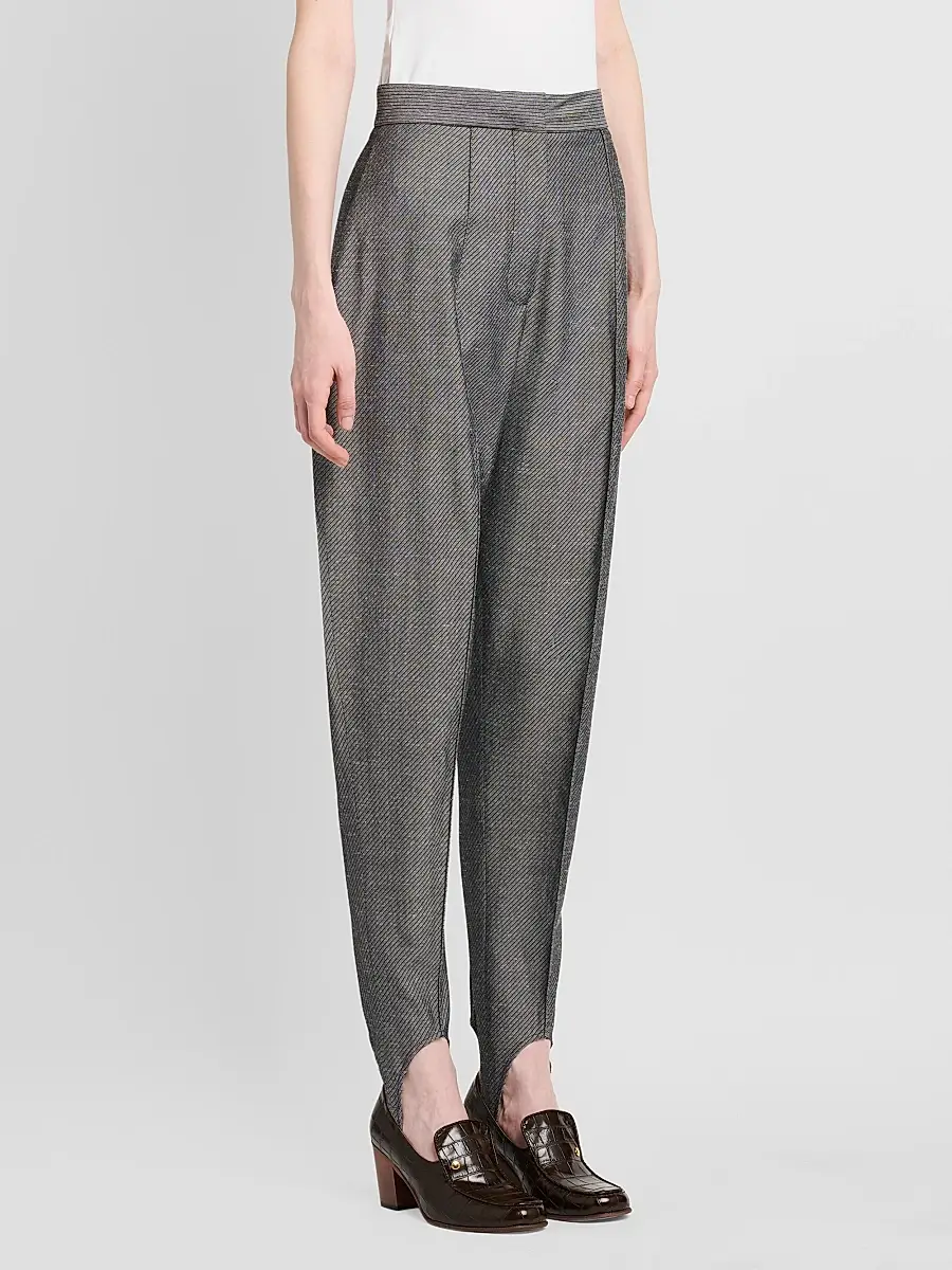 Stella McCartney Women's Twill Stirrup Pants | Thumbnail 4