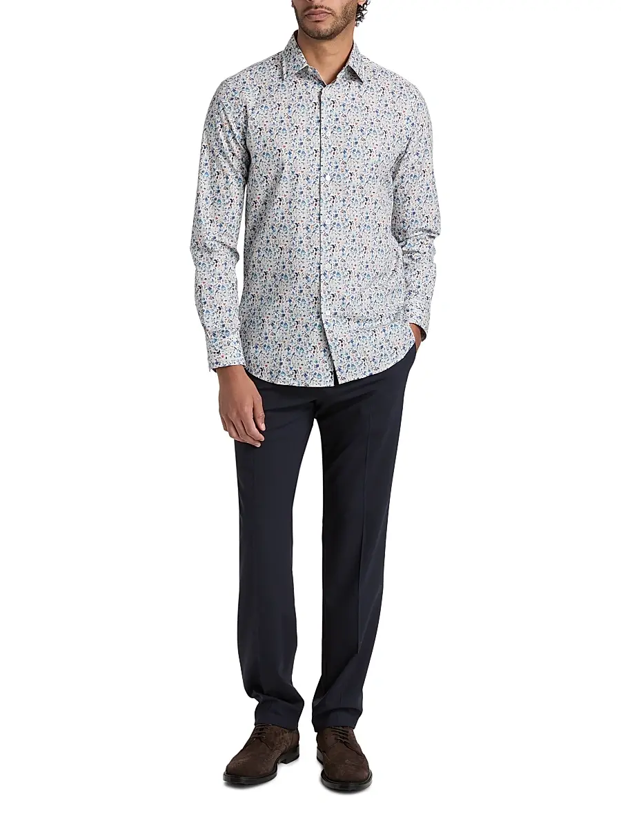 Paul Smith Men's Floral Cotton Regular-Fit Shirt | Thumbnail 2