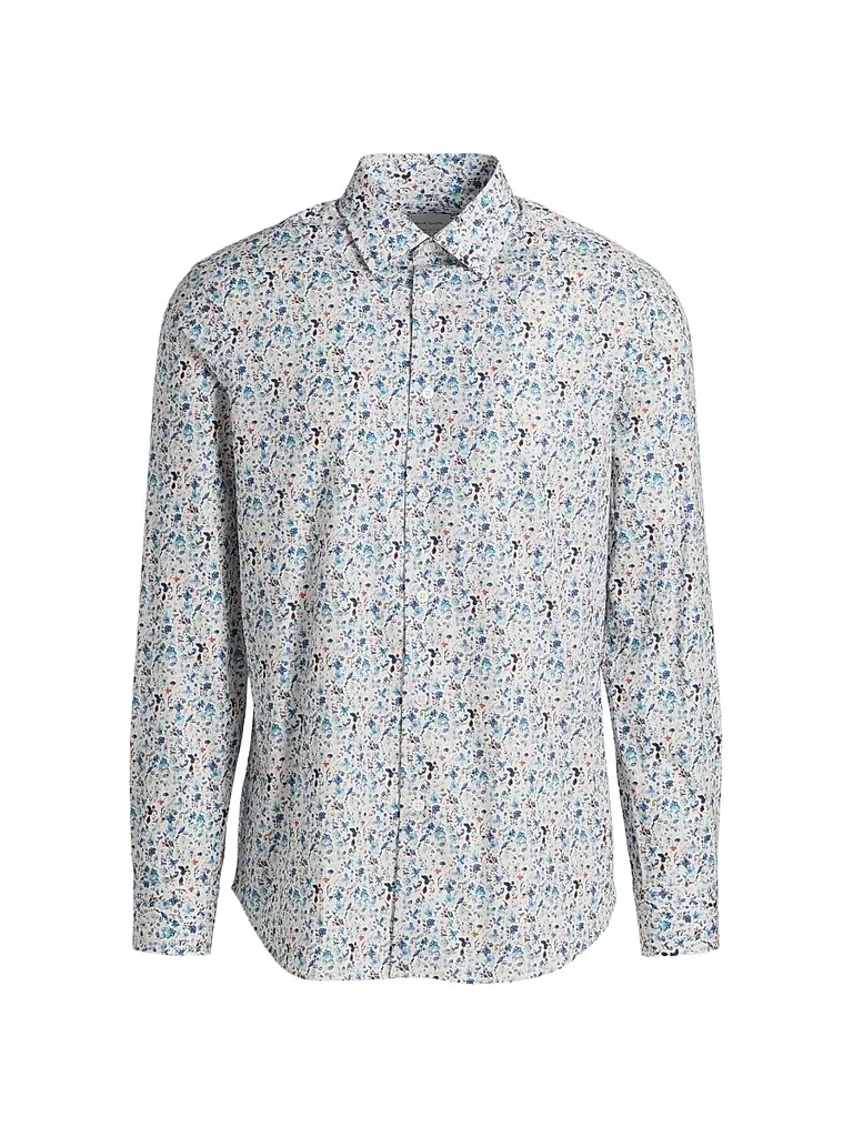 Paul Smith Men's Floral Cotton Regular-Fit Shirt | Image 1 Paul Smith Men's Floral Cotton Regular-Fit Shirt | Image 1