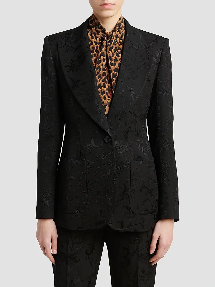 Etro Women's Paisley Jacquard Two-Button Blazer | Thumbnail 4 Etro Women's Paisley Jacquard Two-Button Blazer | Thumbnail 4