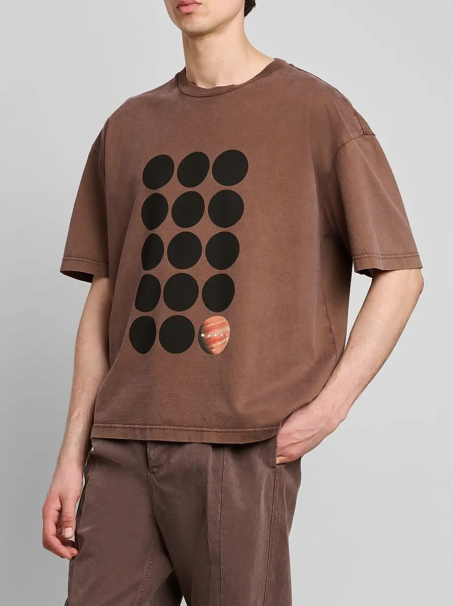 Marni Men's Cotton Crewneck T-Shirt | Thumbnail 4 Marni Men's Cotton Crewneck T-Shirt | Thumbnail 4
