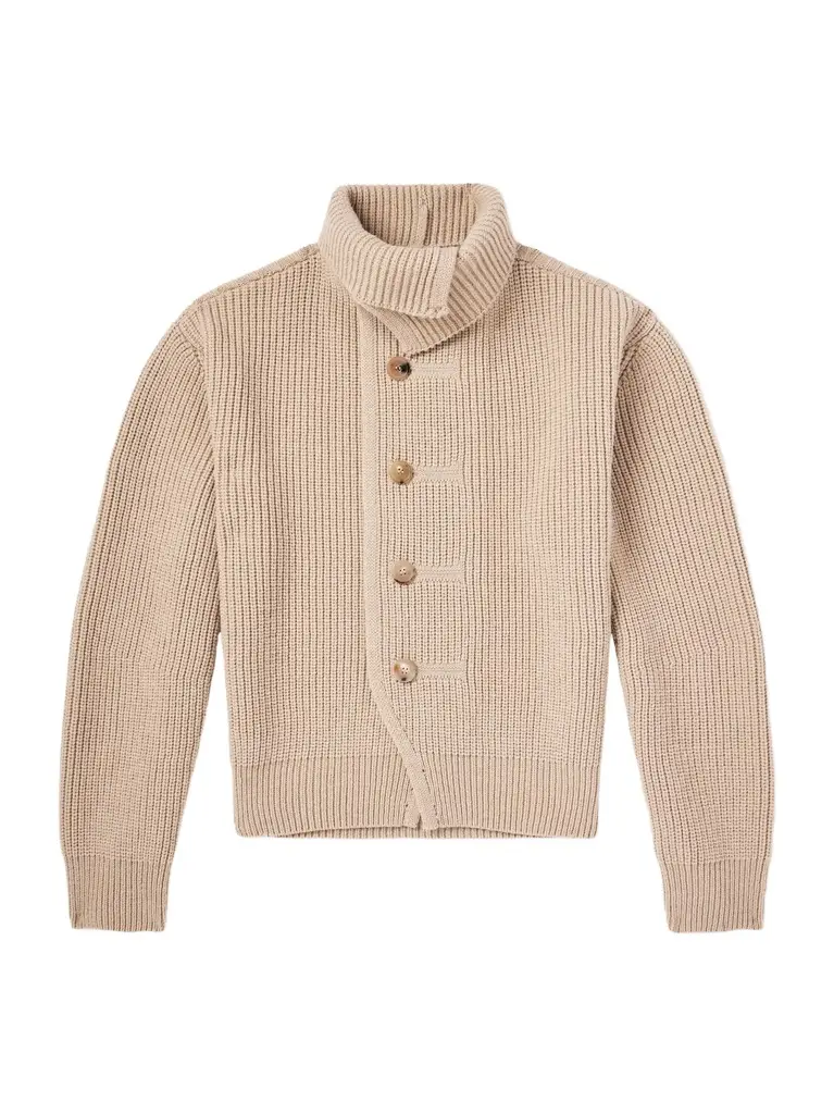 Dries Van Noten Ribbed Wool Cardigan | Image 1 Dries Van Noten Ribbed Wool Cardigan | Image 1