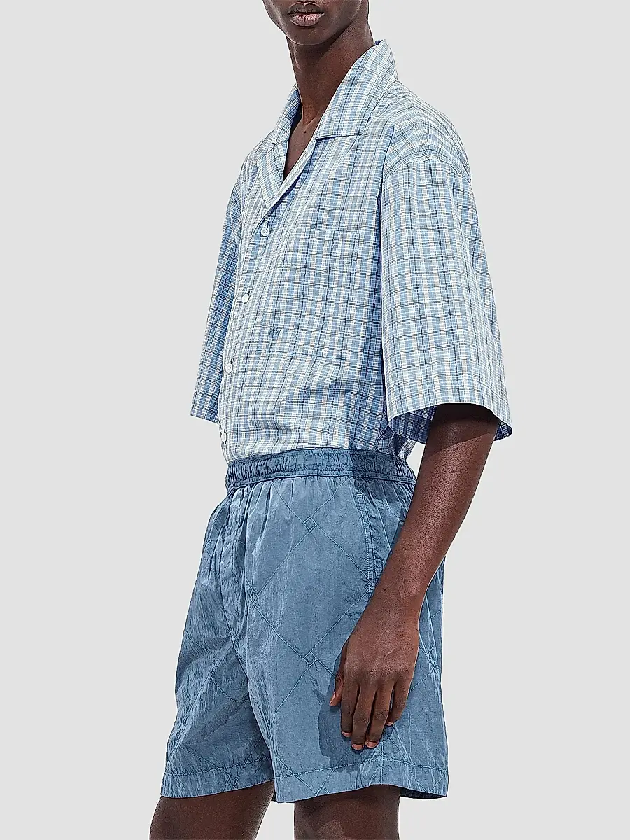 Bottega Veneta Men's Intrecciato Crinkled Swim Shorts | Thumbnail 3 Bottega Veneta Men's Intrecciato Crinkled Swim Shorts | Thumbnail 3
