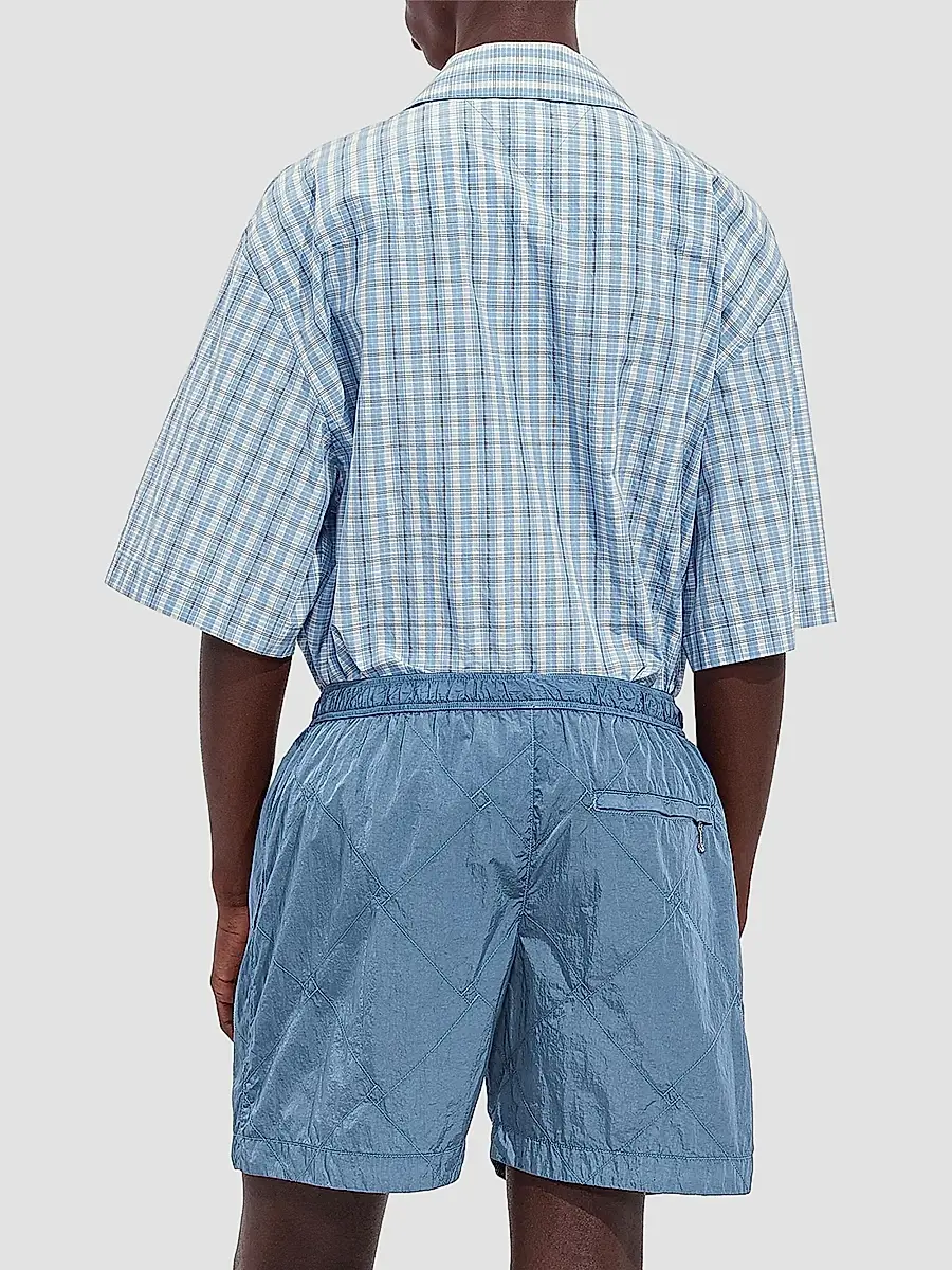 Bottega Veneta Men's Intrecciato Crinkled Swim Shorts | Thumbnail 4 Bottega Veneta Men's Intrecciato Crinkled Swim Shorts | Thumbnail 4