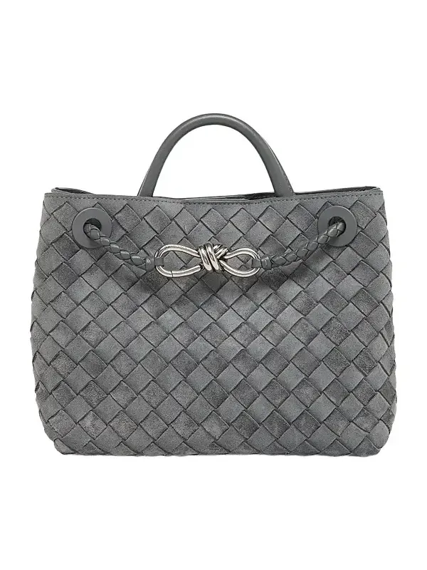 Women's Andiamo Small Intrecciato-Suede Top Handle Bag Women's Andiamo Small Intrecciato-Suede Top Handle Bag
