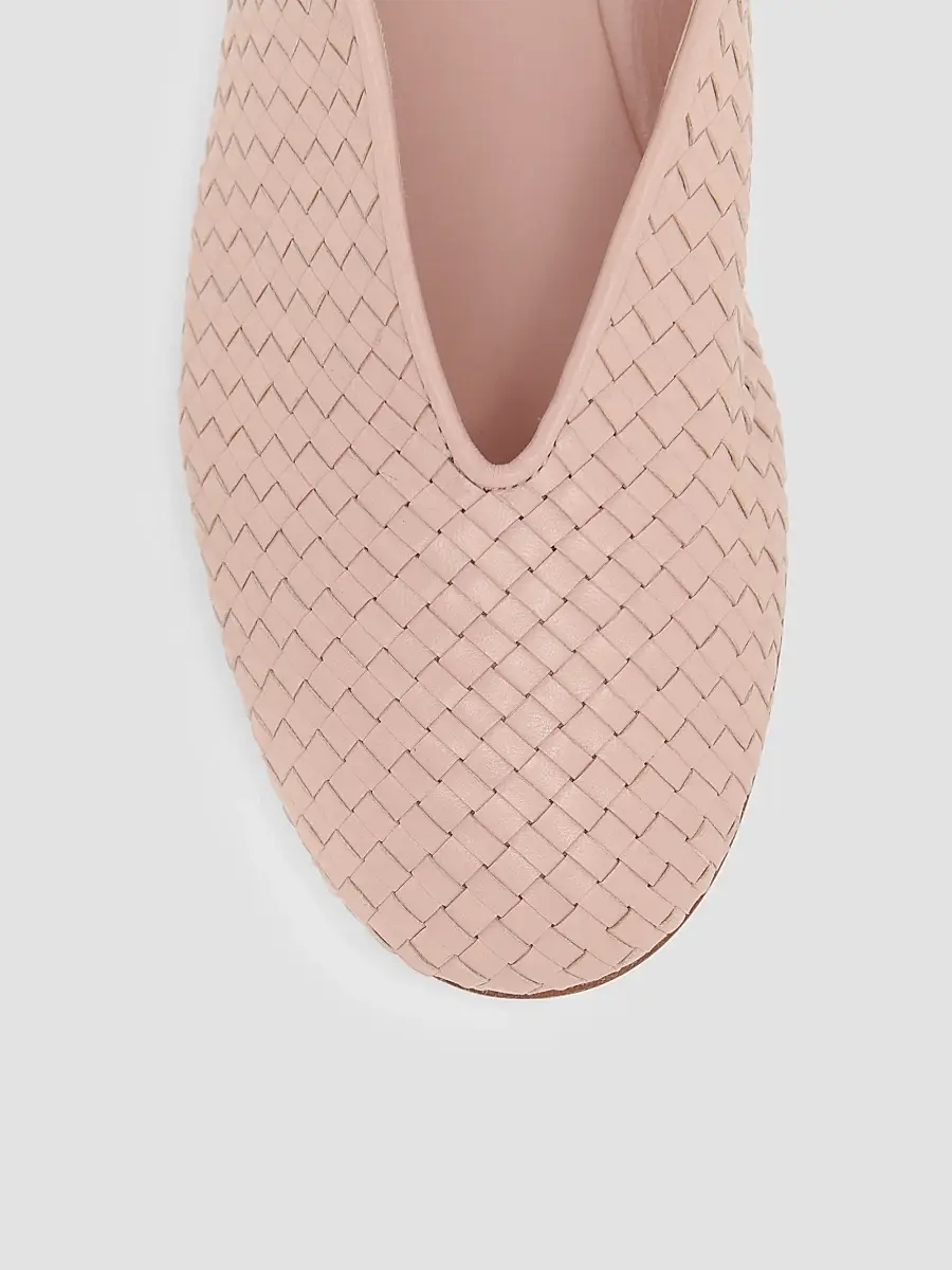 Bottega Veneta Women's Rosa Intrecciato Leather Flats | Thumbnail 4 Bottega Veneta Women's Rosa Intrecciato Leather Flats | Thumbnail 4