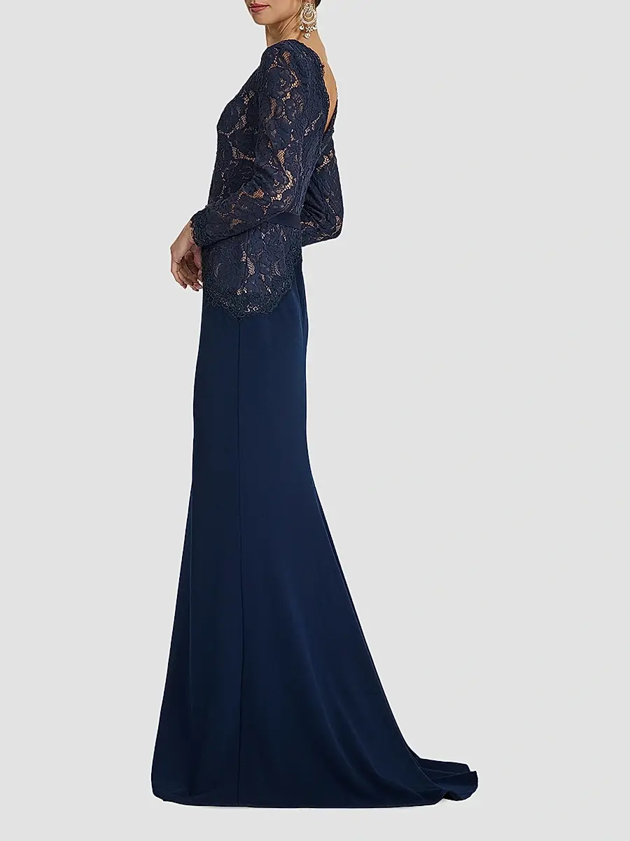 Tadashi Shoji Women's Corwin Embroidered Illusion Gown | Thumbnail 4