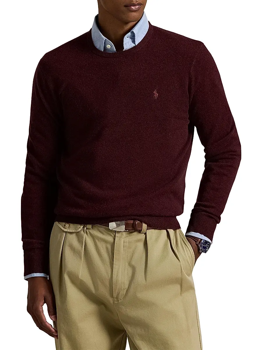 Polo Ralph Lauren Men's Logo-Embroidered Wool Sweater | Thumbnail 3