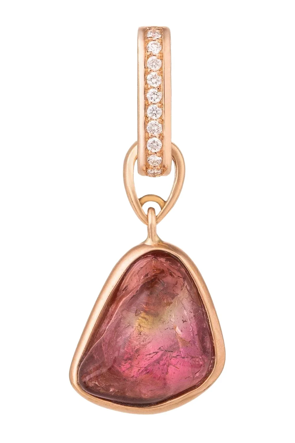 Diamond Watermelon Tourmaline Medium Liberté Charm Diamond Watermelon Tourmaline Medium Liberté Charm