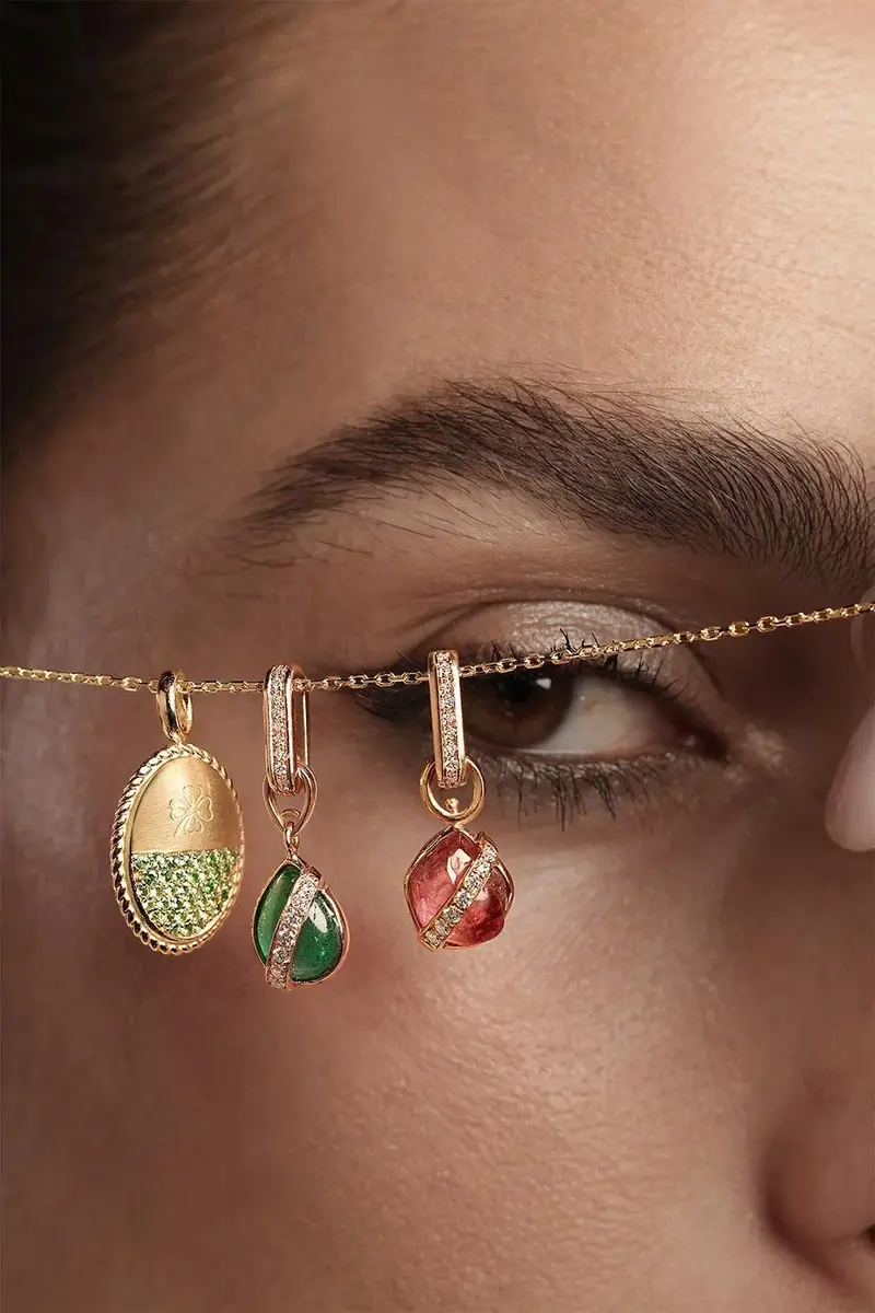 CLARA CHEHAB Emerald Diamond Liberté Charm | Thumbnail 2