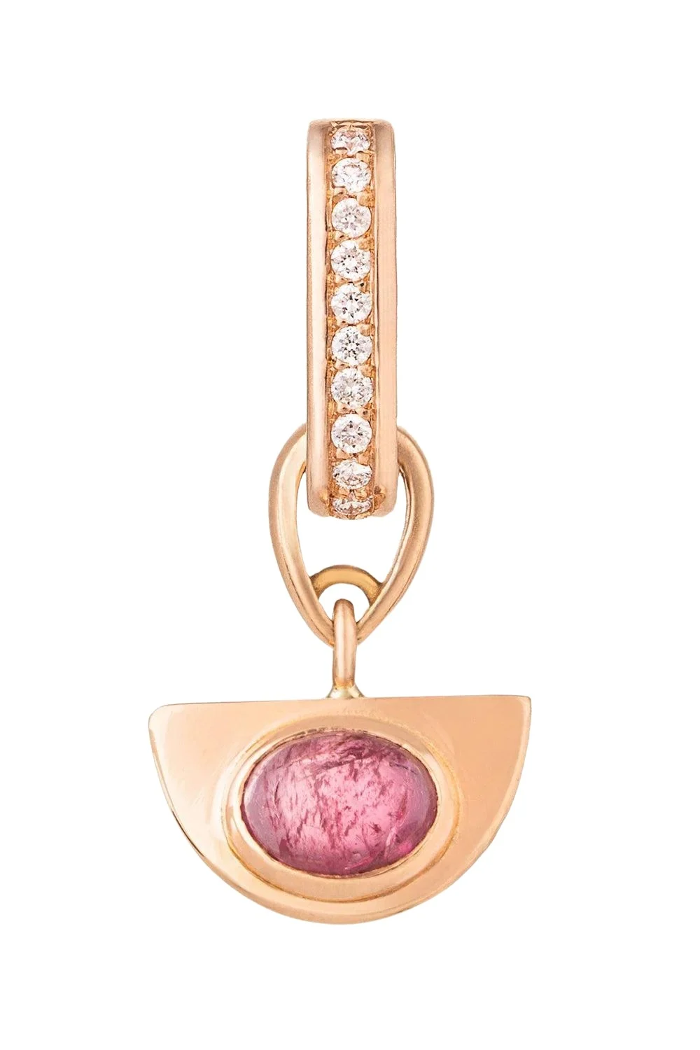 Pink Tourmaline Diamond Liberté Half Moon Charm Pink Tourmaline Diamond Liberté Half Moon Charm