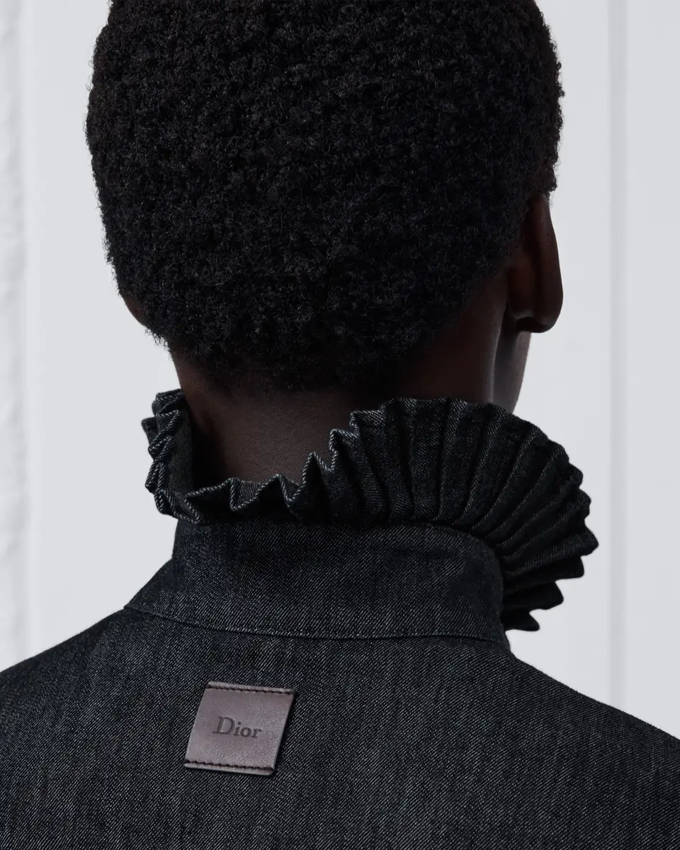 Dior Shirt with Pleated Stand Collar, Comfortable Fit | Thumbnail 4 Dior Shirt with Pleated Stand Collar, Comfortable Fit | Thumbnail 4
