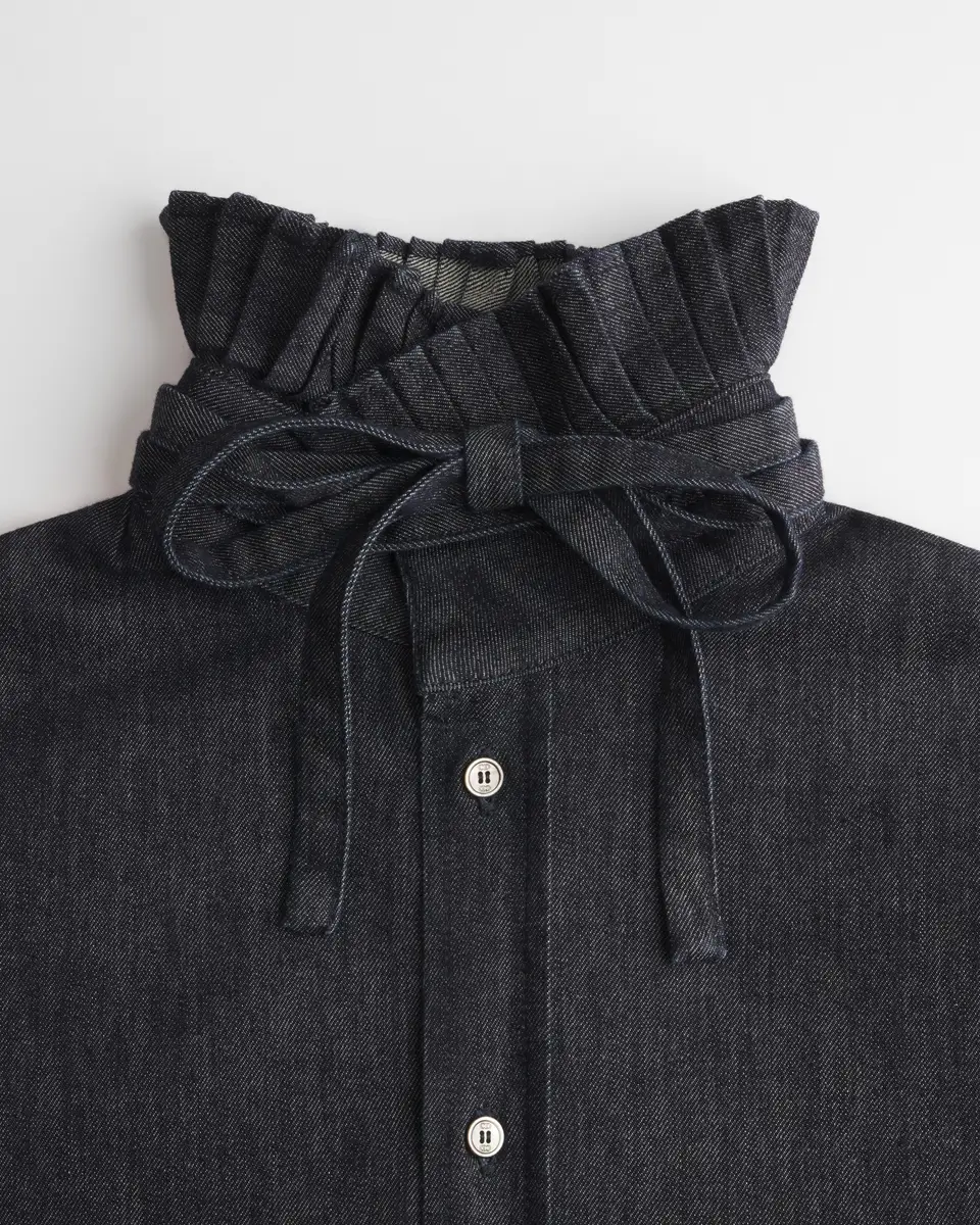 Dior Shirt with Pleated Stand Collar, Comfortable Fit | Thumbnail 8 Dior Shirt with Pleated Stand Collar, Comfortable Fit | Thumbnail 8