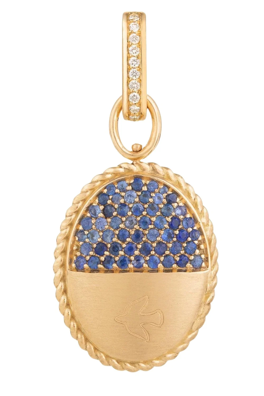 Blue Sapphire Diamond Medium Liberté Rope Charm Blue Sapphire Diamond Medium Liberté Rope Charm