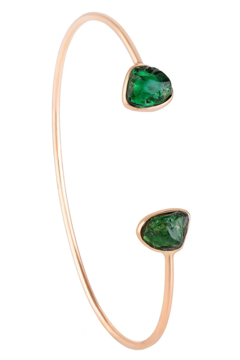 Green Tourmaline Elemental Cuff Bracelet Green Tourmaline Elemental Cuff Bracelet
