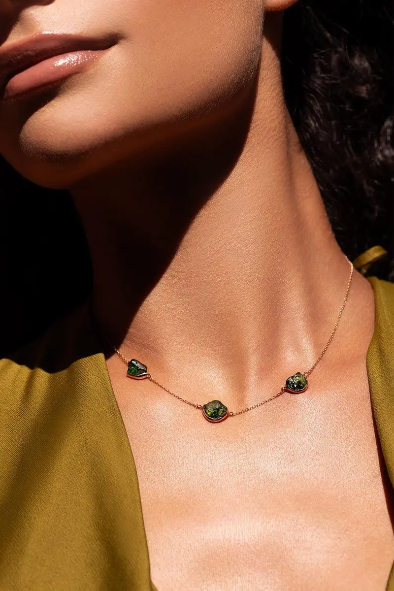 CLARA CHEHAB Green Tourmaline Sequence Necklace | Thumbnail 2