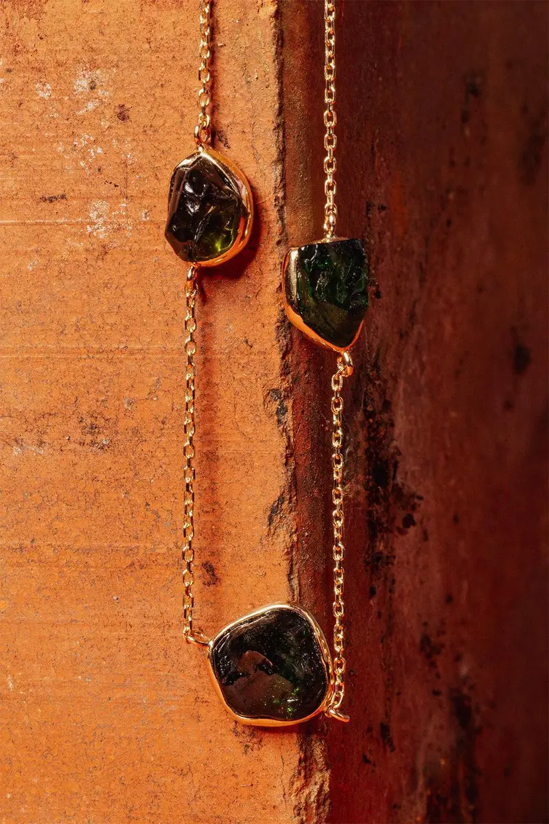 CLARA CHEHAB Green Tourmaline Sequence Necklace | Thumbnail 3