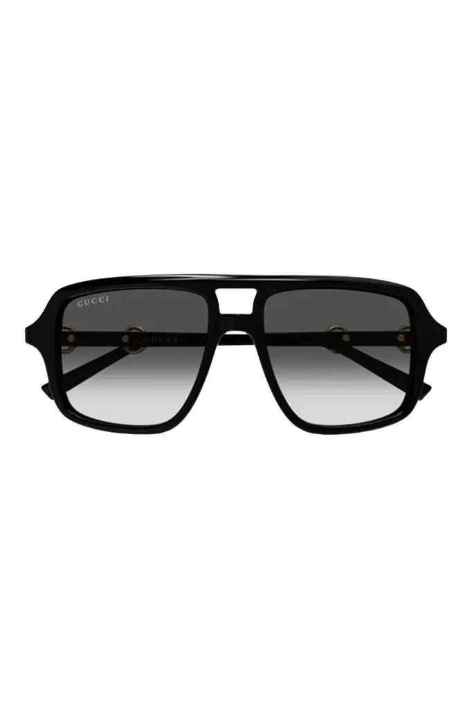 Gucci Navigator Sunglasses - Black Grey