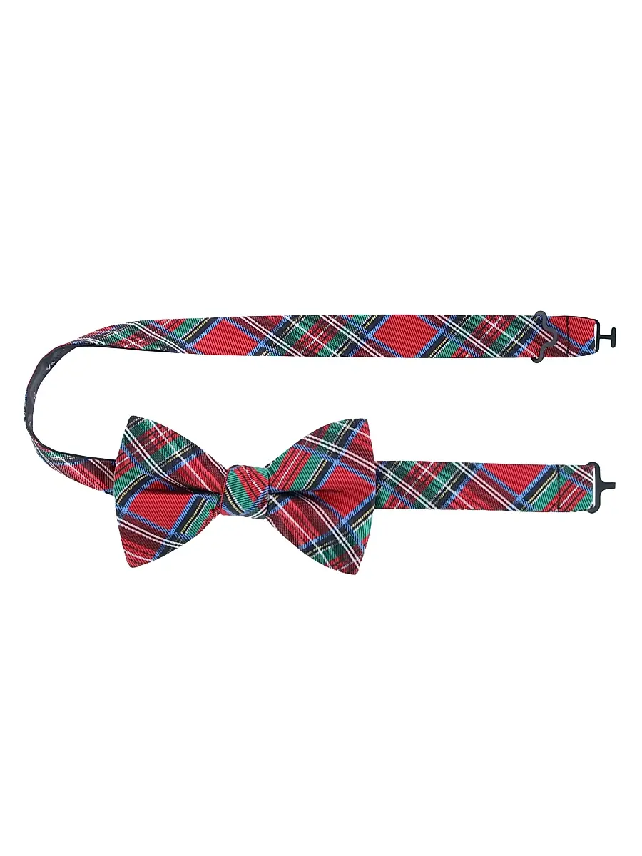 Trafalgar Men Holiday Nicholas Plaid Bow Tie | Thumbnail 5 Trafalgar Men Holiday Nicholas Plaid Bow Tie | Thumbnail 5