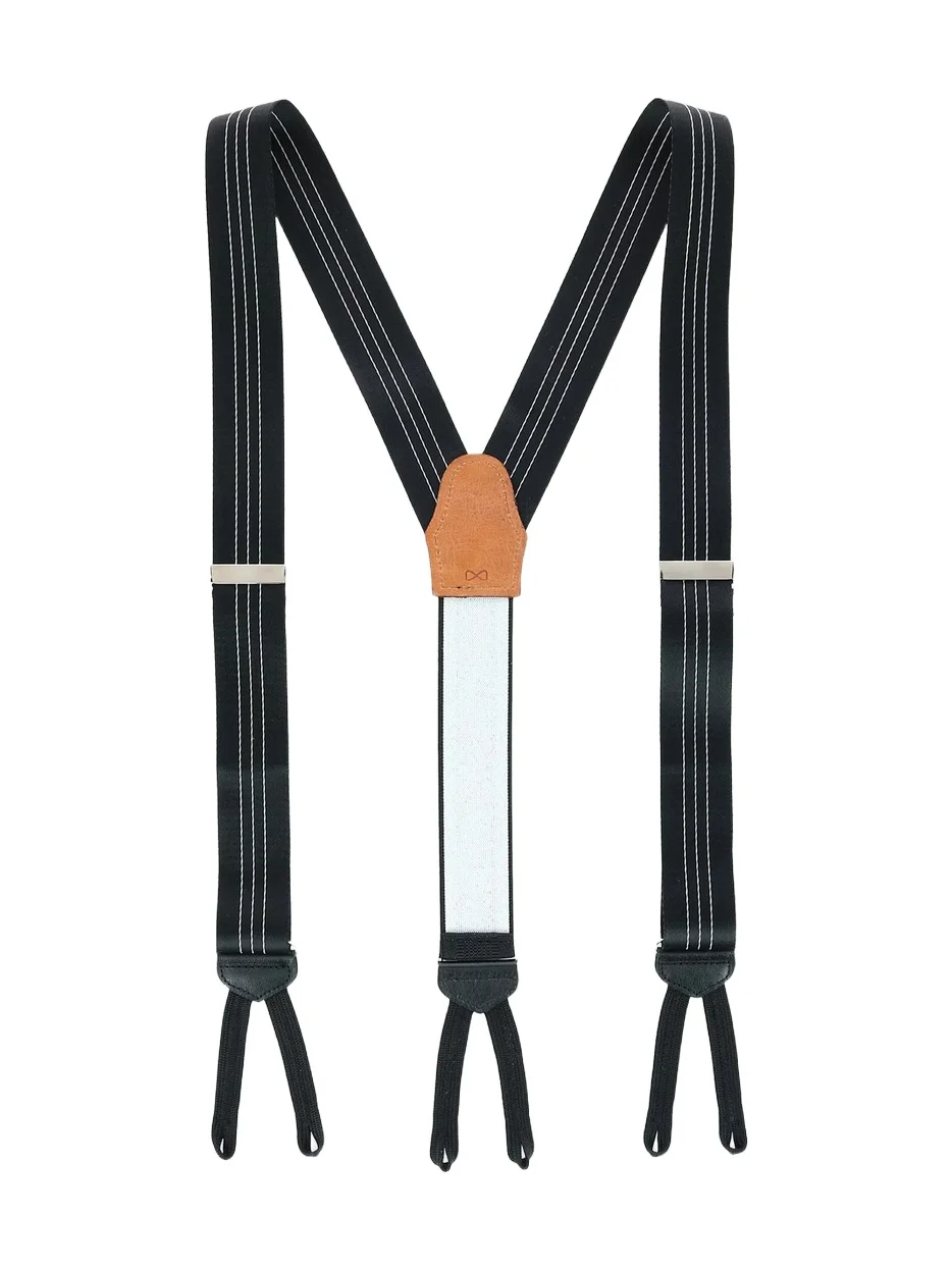 Trafalgar Men Fredrick Center Stripe Formal Suspenders