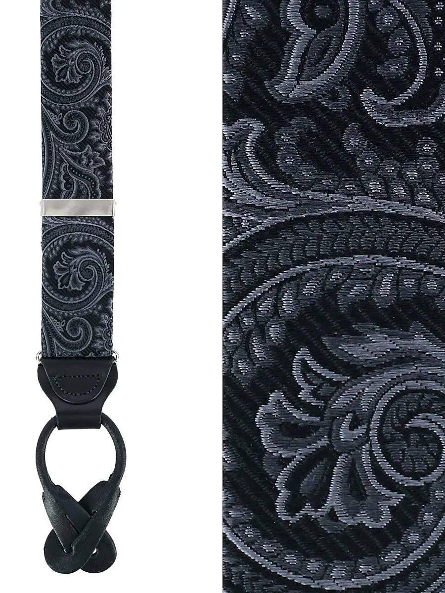 Trafalgar Men Sobee Paisley Silk Suspenders | Thumbnail 3 Trafalgar Men Sobee Paisley Silk Suspenders | Thumbnail 3