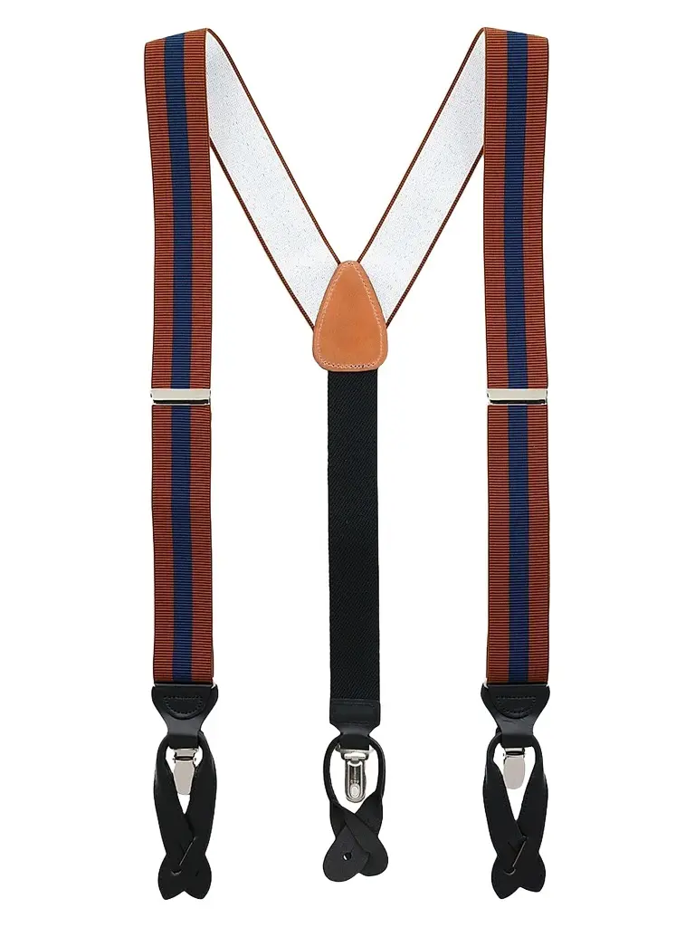 Trafalgar Men Oliver Striped Suspenders