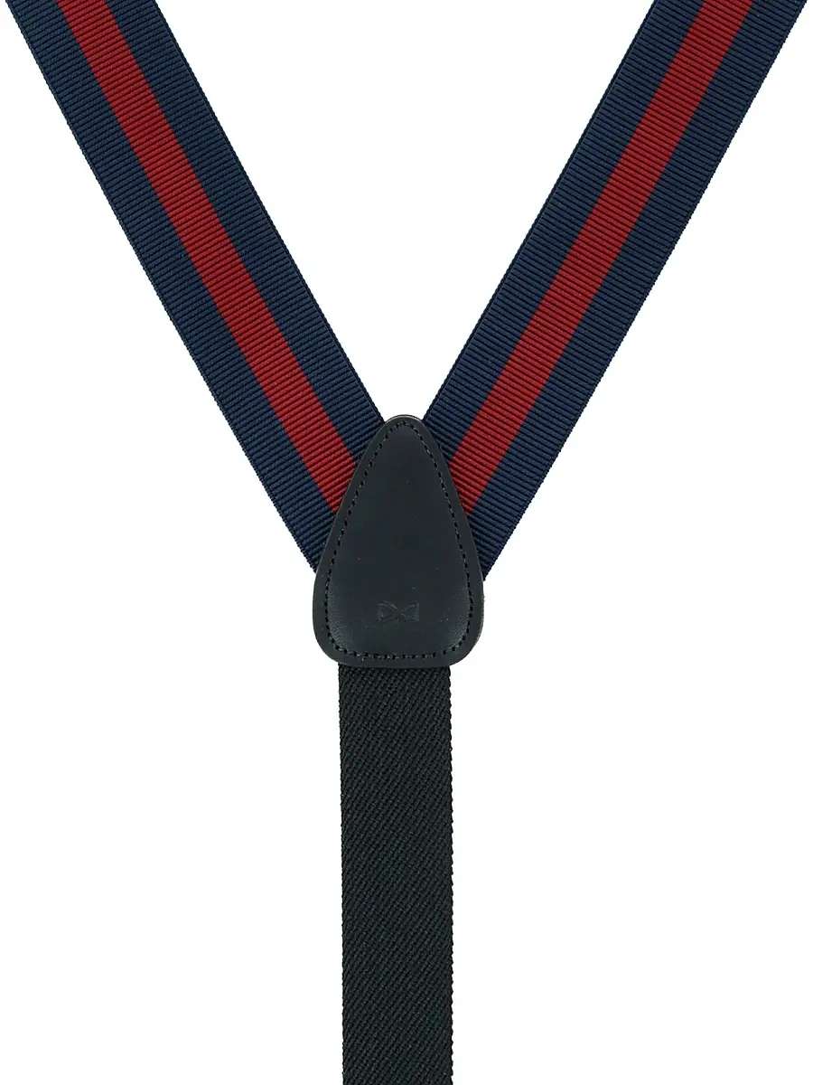 Trafalgar Men Oliver Convertible Striped Suspenders | Thumbnail 2 Trafalgar Men Oliver Convertible Striped Suspenders | Thumbnail 2