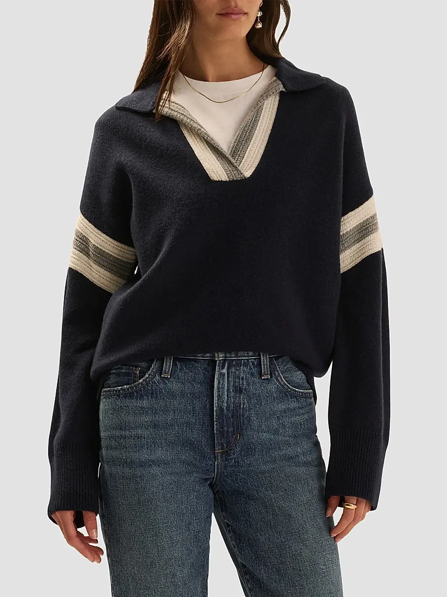Favorite Daughter Women's The Grace Wool-Cotton Sweater | Thumbnail 4 Favorite Daughter Women's The Grace Wool-Cotton Sweater | Thumbnail 4