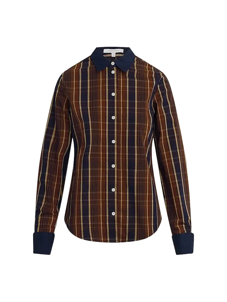 Favorite Daughter Women's The Cuffed Cotton Statement Striped Shirt