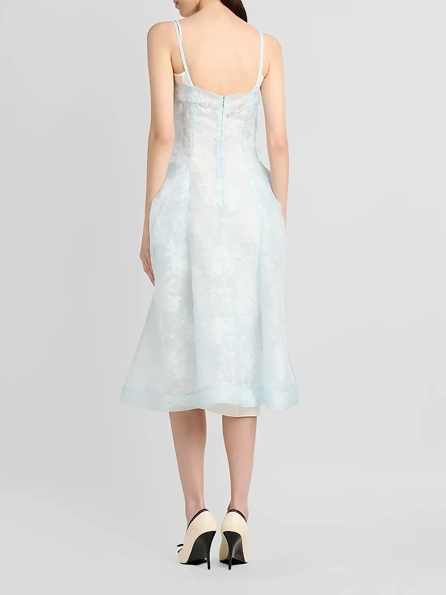 Alexander McQueen Women's Peplum Silk Lace Cocktail Dress | Thumbnail 3 Alexander McQueen Women's Peplum Silk Lace Cocktail Dress | Thumbnail 3