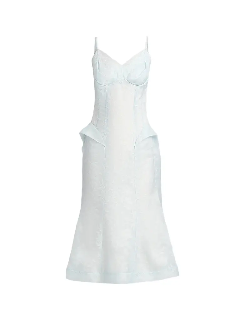 Alexander McQueen Women's Peplum Silk Lace Cocktail Dress