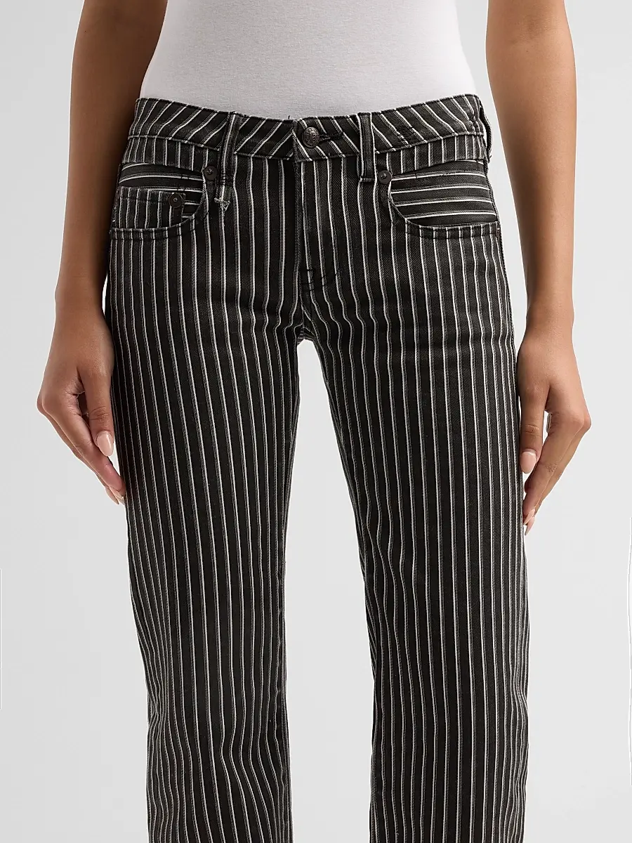 R13 Women's Boy Flare Striped Jeans | Thumbnail 5 R13 Women's Boy Flare Striped Jeans | Thumbnail 5