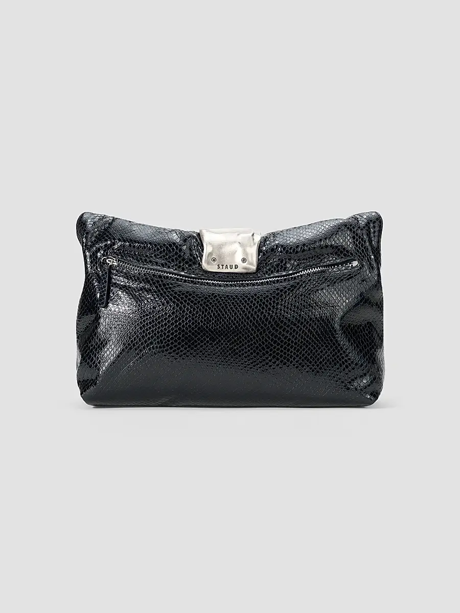 Staud Women's Cuff Snake-Embossed Leather Clutch | Thumbnail 4 Staud Women's Cuff Snake-Embossed Leather Clutch | Thumbnail 4