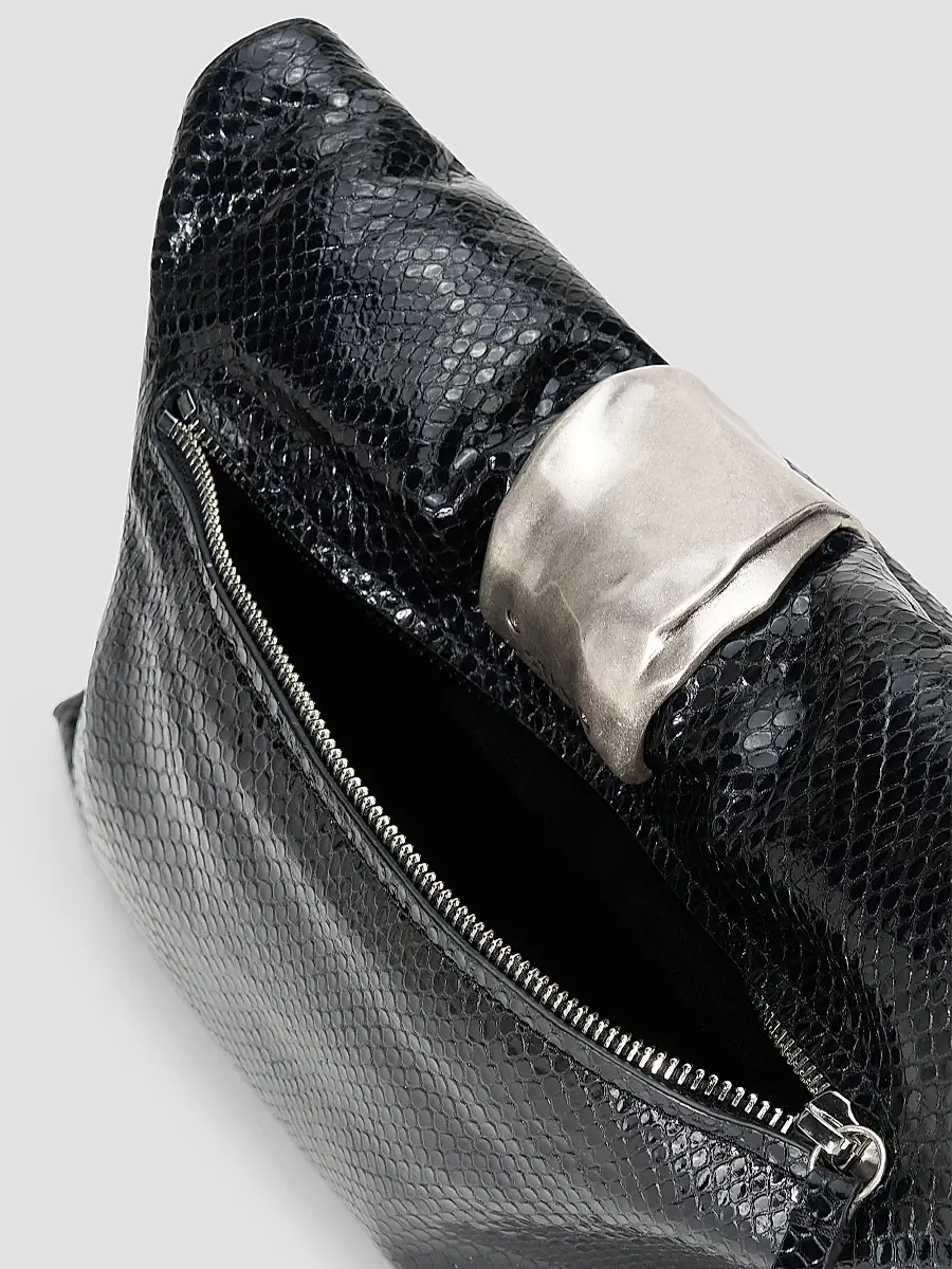 Staud Women's Cuff Snake-Embossed Leather Clutch | Thumbnail 5 Staud Women's Cuff Snake-Embossed Leather Clutch | Thumbnail 5