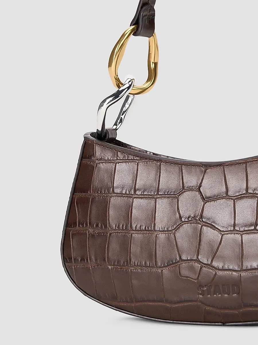 Staud Women's Ollie Croc-Embossed Leather Shoulder Bag | Thumbnail 3 Staud Women's Ollie Croc-Embossed Leather Shoulder Bag | Thumbnail 3