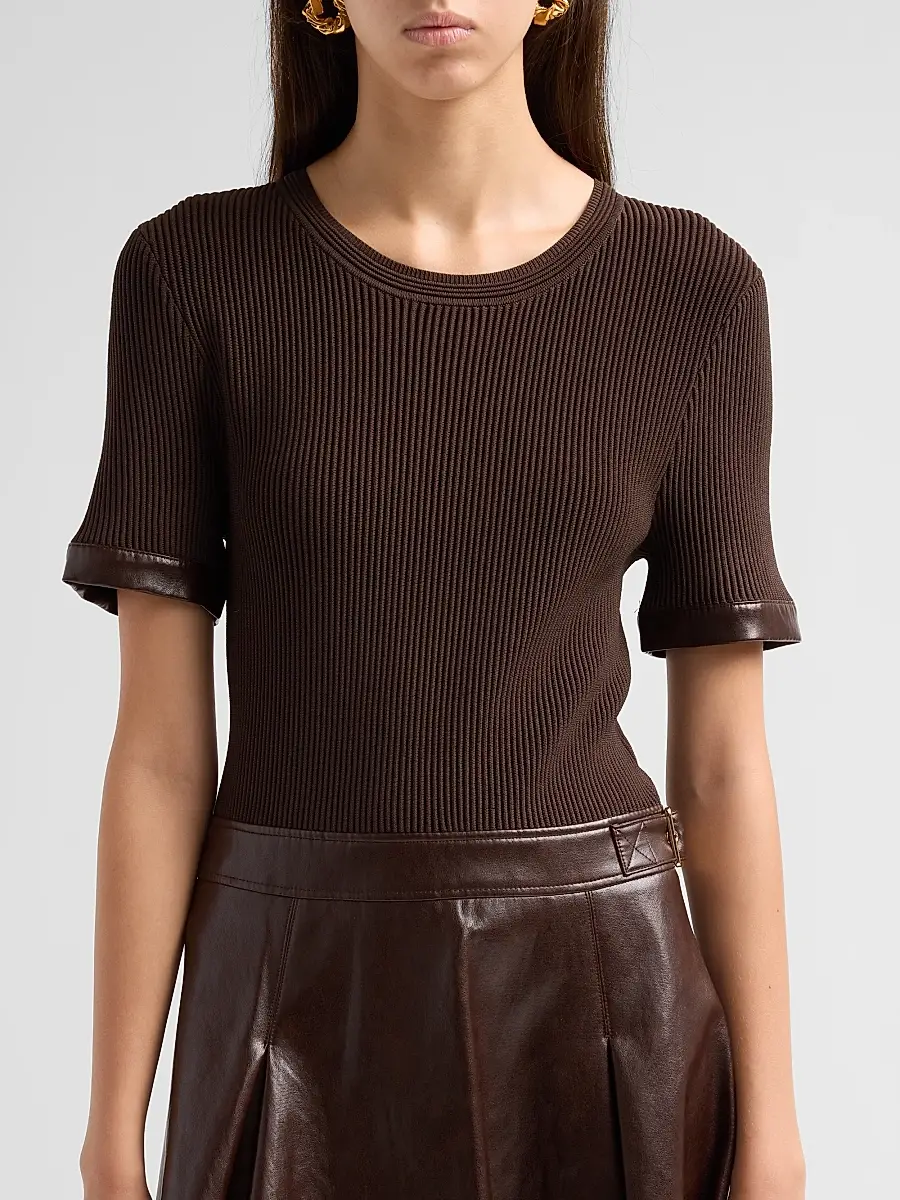 Milly Women's Devyn Mixed-Media A-Line Mini Dress | Thumbnail 5 Milly Women's Devyn Mixed-Media A-Line Mini Dress | Thumbnail 5