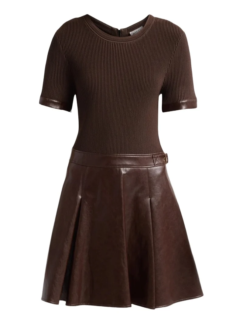 Milly Women's Devyn Mixed-Media A-Line Mini Dress