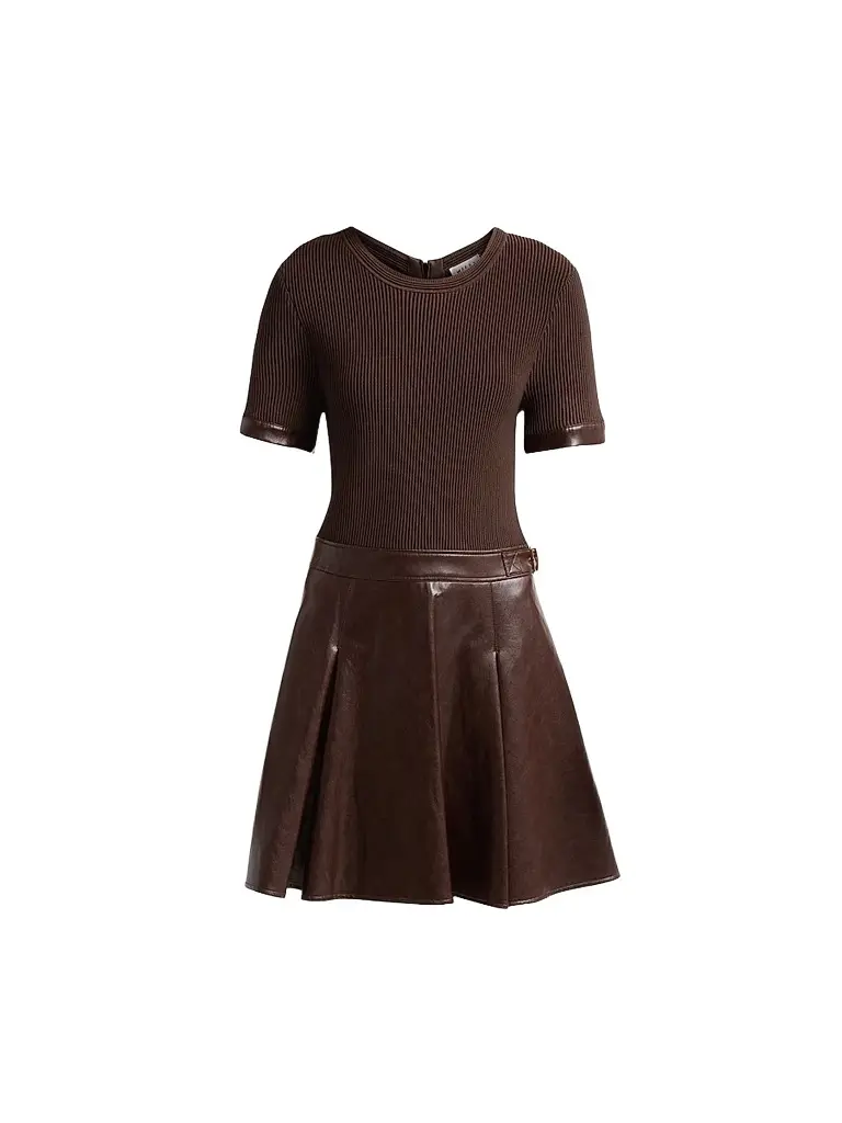 Milly Women's Devyn Mixed-Media A-Line Mini Dress