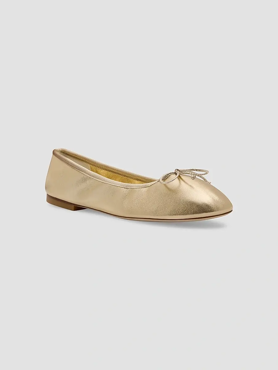 Stuart Weitzman Women's Nia Leather Ballerina Flats | Thumbnail 2 Stuart Weitzman Women's Nia Leather Ballerina Flats | Thumbnail 2