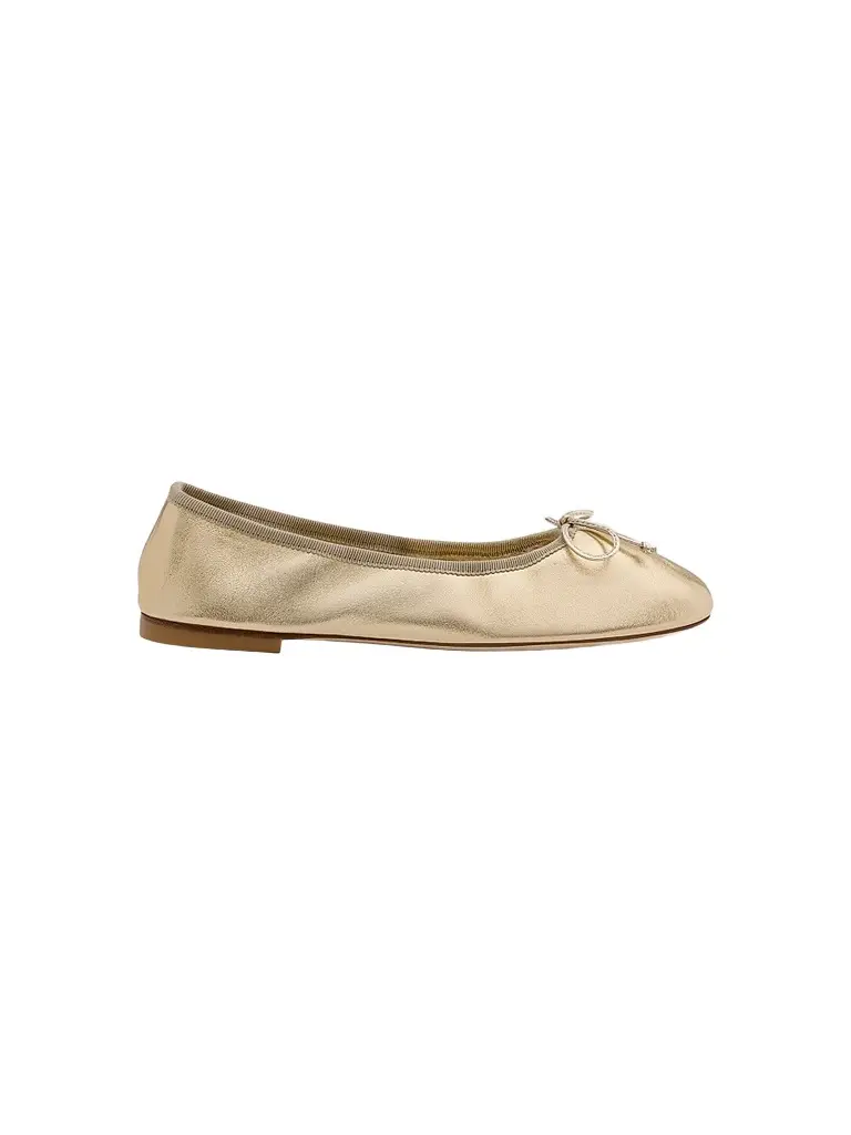 Stuart Weitzman Women's Nia Leather Ballerina Flats