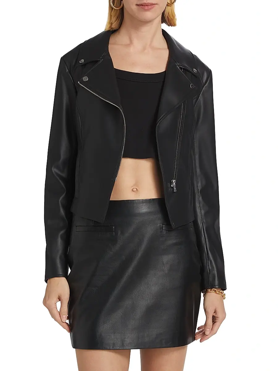 LAMARQUE Women's Pascale Faux Leather Biker Jacket | Thumbnail 3 LAMARQUE Women's Pascale Faux Leather Biker Jacket | Thumbnail 3