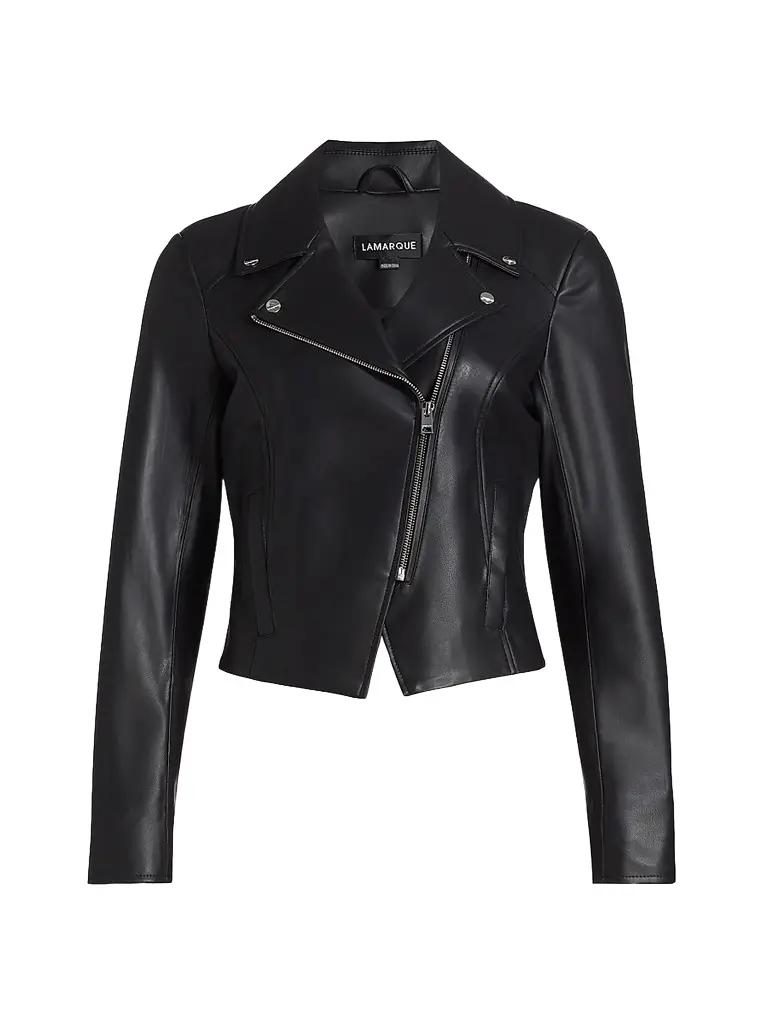 LAMARQUE Women's Pascale Faux Leather Biker Jacket