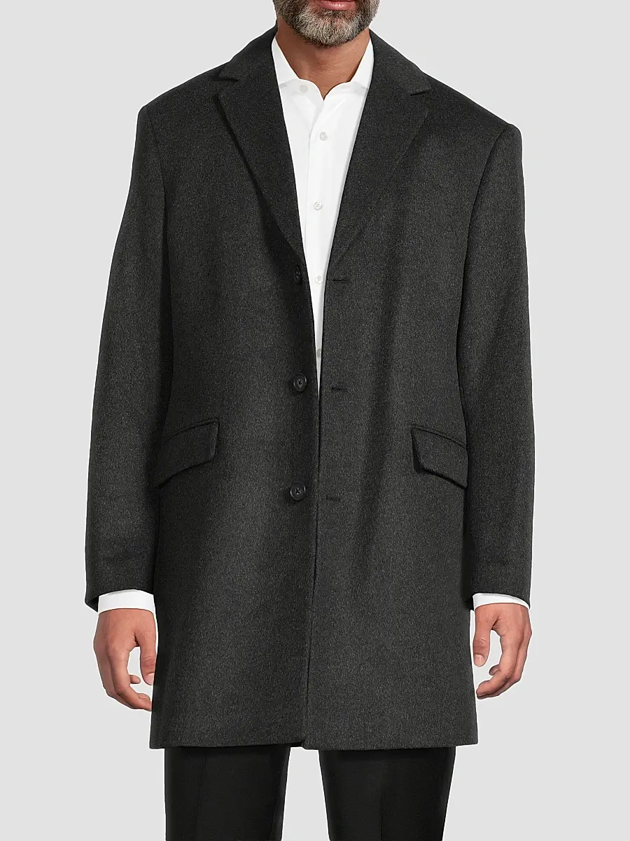 Saks Fifth Avenue Men's COLLECTION Fashion Wool-Cashmere Top Coat | Thumbnail 6 Saks Fifth Avenue Men's COLLECTION Fashion Wool-Cashmere Top Coat | Thumbnail 6