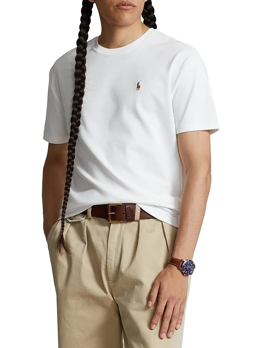 Polo Ralph Lauren Men's Custom-Slim-Fit Soft Cotton T-Shirt | Thumbnail 4 Polo Ralph Lauren Men's Custom-Slim-Fit Soft Cotton T-Shirt | Thumbnail 4