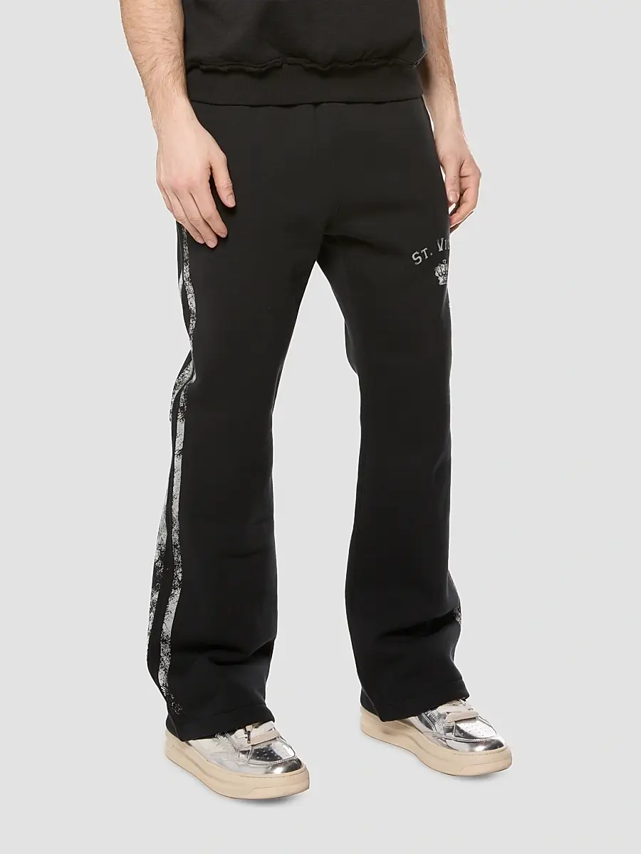 Purple Brand Men's Logo Cotton Fleece Flare Pants | Thumbnail 3