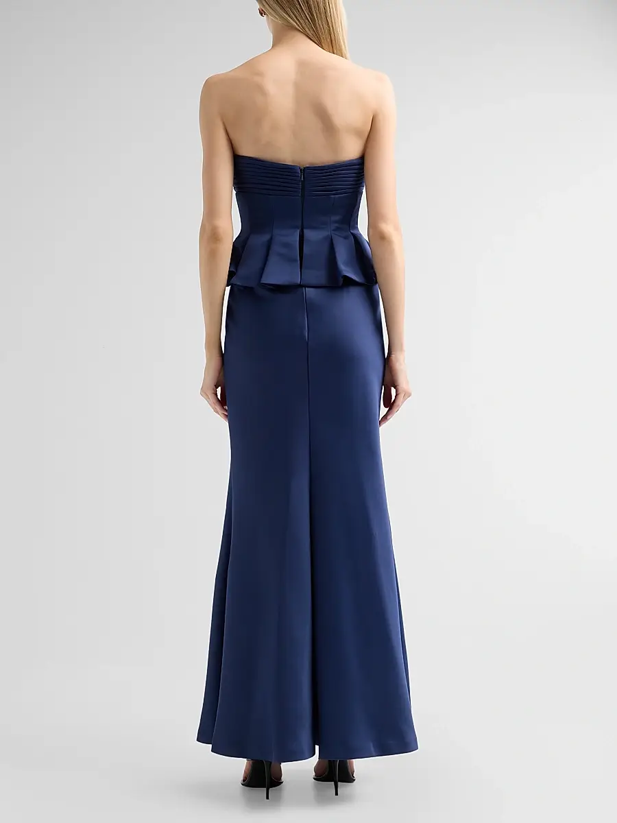 THEIA Women's Sydney Strapless Peplum Gown | Thumbnail 3 THEIA Women's Sydney Strapless Peplum Gown | Thumbnail 3