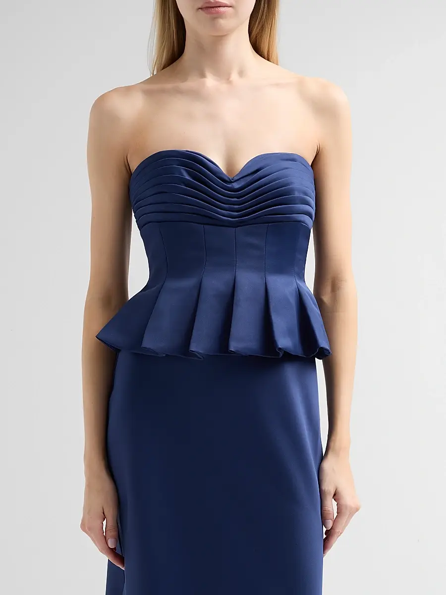 THEIA Women's Sydney Strapless Peplum Gown | Thumbnail 5 THEIA Women's Sydney Strapless Peplum Gown | Thumbnail 5