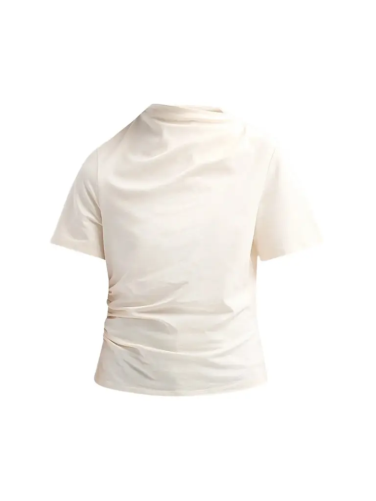 Le Jean Women's Willow Cotton-Blend Draped T-Shirt
