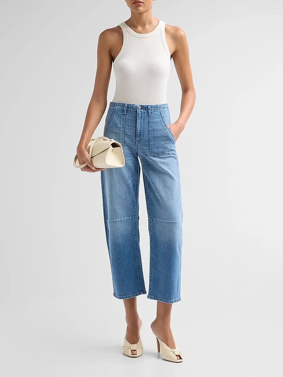 Le Jean Women's Utility Barrel-Leg Crop Jeans | Thumbnail 2 Le Jean Women's Utility Barrel-Leg Crop Jeans | Thumbnail 2